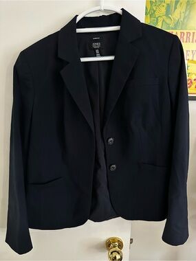 Jones New York Navy Two-Button Tailored Blazer